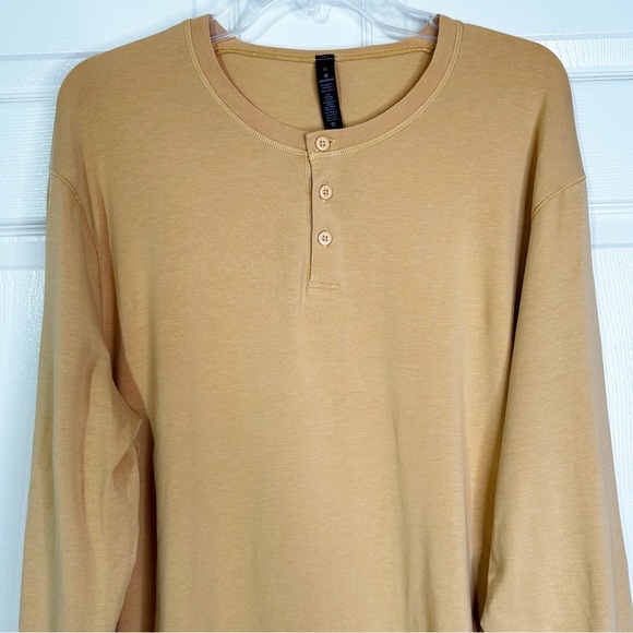 lululemon athletica Other - Lululemon 5 Year Basic Long Sleeve Henley in Beeswax Men’s Sz XL